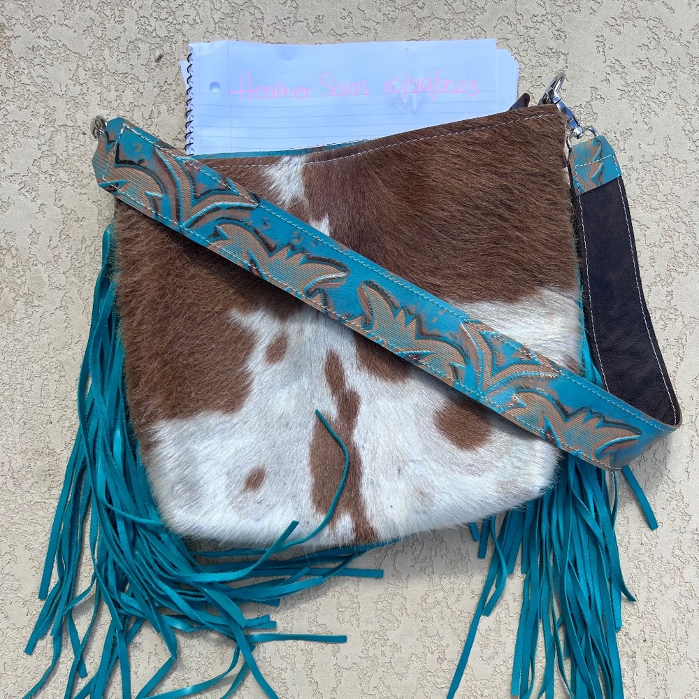 Dancing Cactus Designs Cowhide Purse